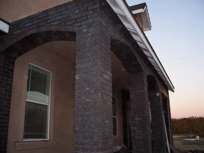 Brick archway porch by Brickhouse Masonry, Central Valley CA