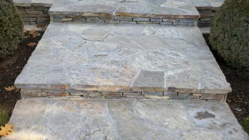 Flagstone steps by Brickhouse Masonry, Central Valley CA