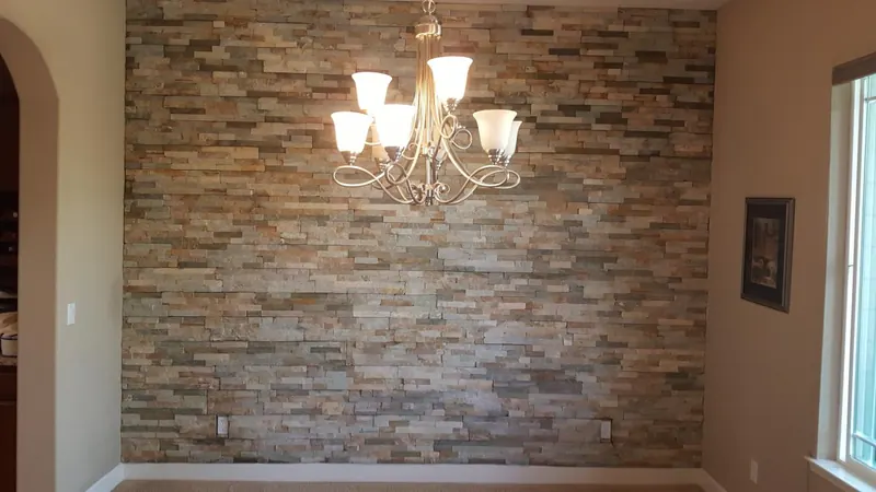 Ledgestone accent wall by Brickhouse Masonry, Central Valley CA